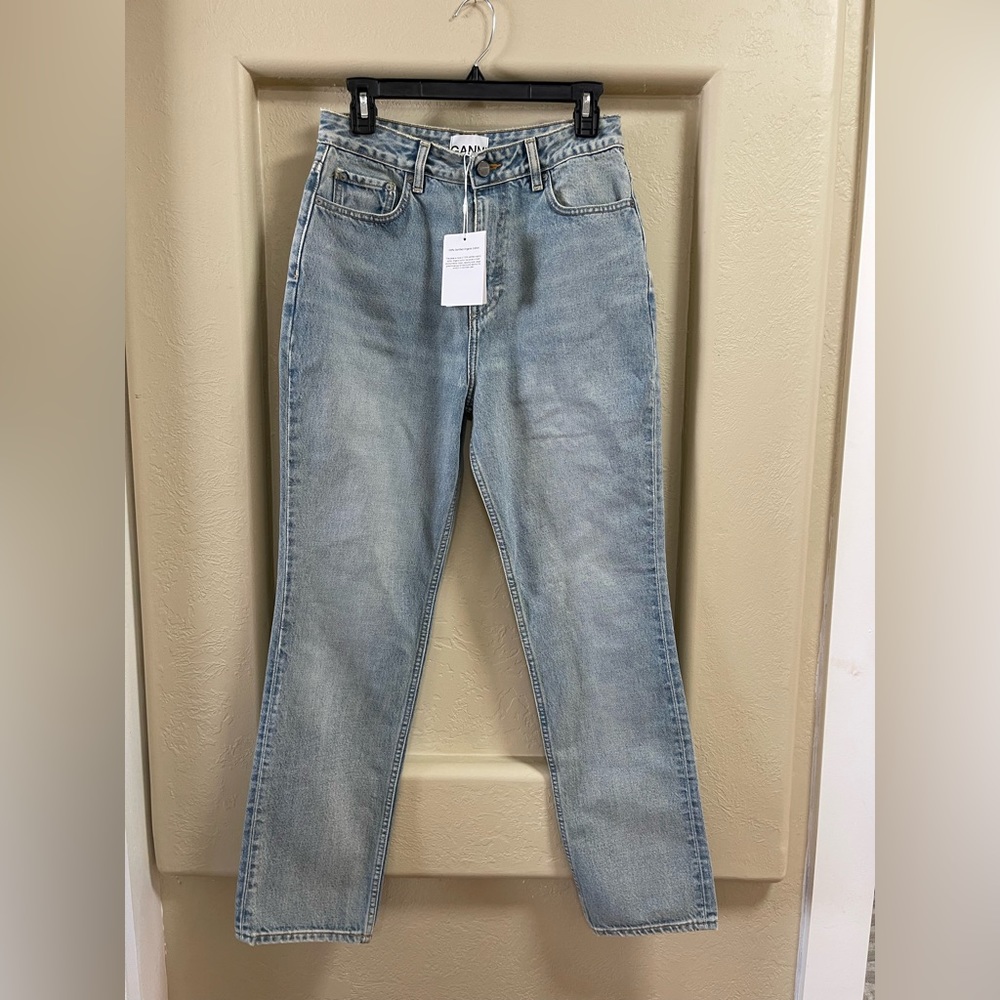 NWT Ganni Denim Jeans Straight Leg  Swigy Jeans Organic SIZE 29